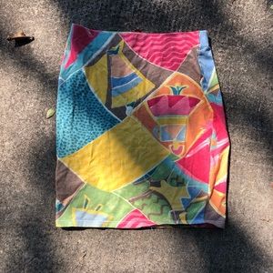 Colorful pencil skirt